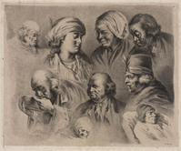 TvB G 5208
<br/>
Negen hoofden
<br/>
<em>Claussin, Ignace Joseph (1795 - 1844)</em>